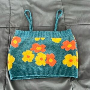 Wool Flower Crop Top